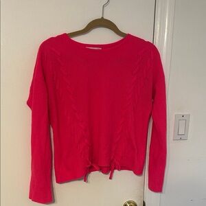 Design History Vibrant Pink Knit Crop Sweater